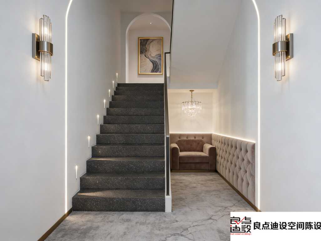 美容院装修软装设计封神之作!这个楼梯间我看了100遍，细节太戳人!